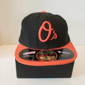 New Era Authentic Collection Baltimore Orioles Mens Orange/Black Fitted Ballcap.